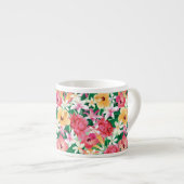 Tropisch Hibiscus Floral Pattern Espresso Kop (Voorkant rechts)