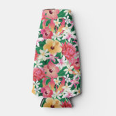 Tropisch Hibiscus Floral Pattern Flesjeskoeler (Voorkant)