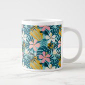 Tropisch Hibiscus Floral Pattern Grote Koffiekop (Rechts)