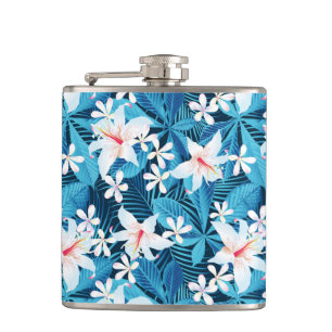 Tropisch Hibiscus Floral Pattern Heupfles