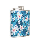 Tropisch Hibiscus Floral Pattern Heupfles (Rechts)