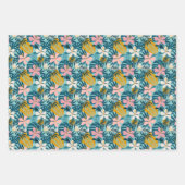 Tropisch Hibiscus Floral Pattern Inpakpapier Vel (Voorkant 2)