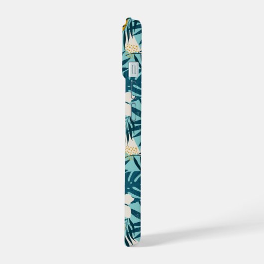 Tropisch Hibiscus Floral Pattern iPhone 15 Case (Linkerkant)