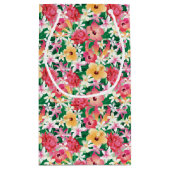Tropisch Hibiscus Floral Pattern Klein Cadeauzakje (Achterkant)
