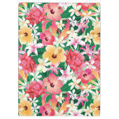Tropisch Hibiscus Floral Pattern Klembord (Achterkant)