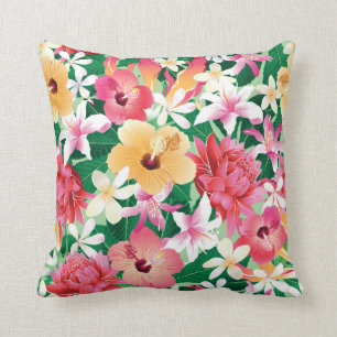Tropisch Hibiscus Floral Pattern Kussen
