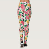 Tropisch Hibiscus Floral Pattern Leggings (Achterkant)