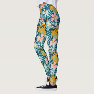 Tropisch Hibiscus Floral Pattern Leggings