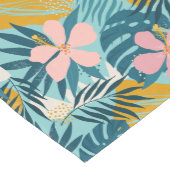 Tropisch Hibiscus Floral Pattern Medium Tafelloper (Hoek)