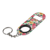 Tropisch Hibiscus Floral Pattern Mini Flessenopener (Voorkant Gekanteld)