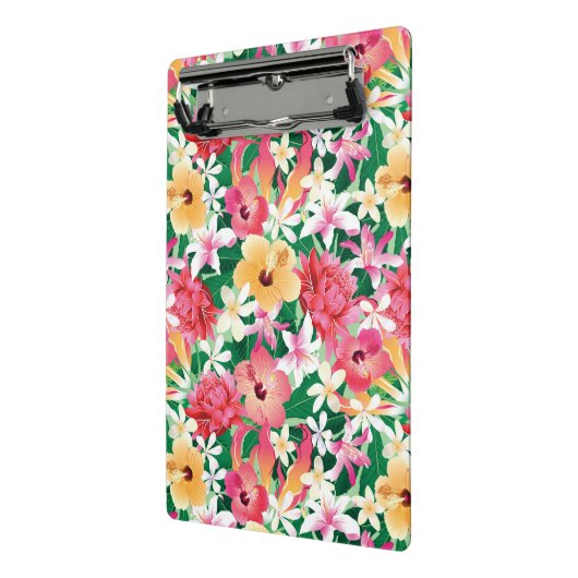 Tropisch Hibiscus Floral Pattern Mini Klembord (Angled2)