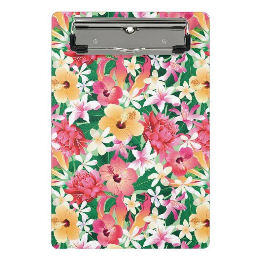 Tropisch Hibiscus Floral Pattern Mini Klembord (Voorkant)
