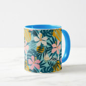 Tropisch Hibiscus Floral Pattern Mok (Voorkant rechts)