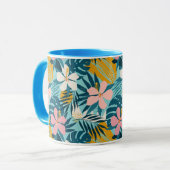 Tropisch Hibiscus Floral Pattern Mok (Voorkant links)