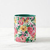 Tropisch Hibiscus Floral Pattern Mok (Midden)