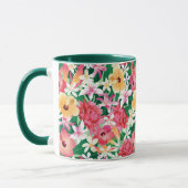 Tropisch Hibiscus Floral Pattern Mok (Links)