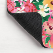 Tropisch Hibiscus Floral Pattern Muismat (Hoek)
