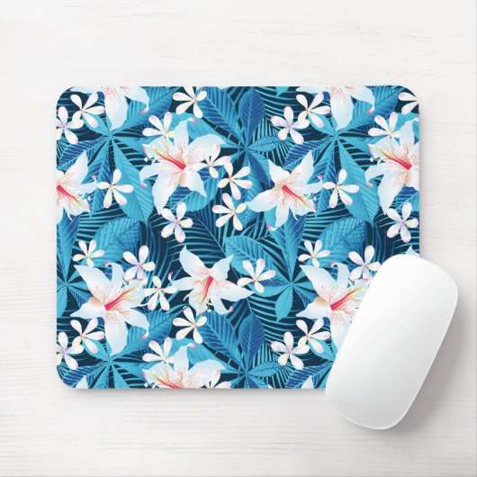 Tropisch Hibiscus Floral Pattern Muismat (Met muis)