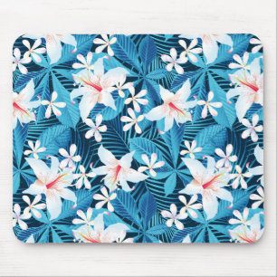 Tropisch Hibiscus Floral Pattern Muismat