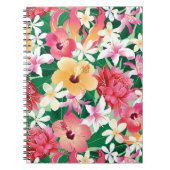 Tropisch Hibiscus Floral Pattern Notitieboek (Voorkant)
