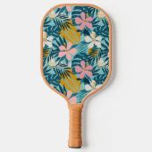 Tropisch Hibiscus Floral Pattern Pickleball Paddle (Achterkant)