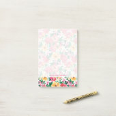 Tropisch Hibiscus Floral Pattern Post-it® Notes (Op bureau)