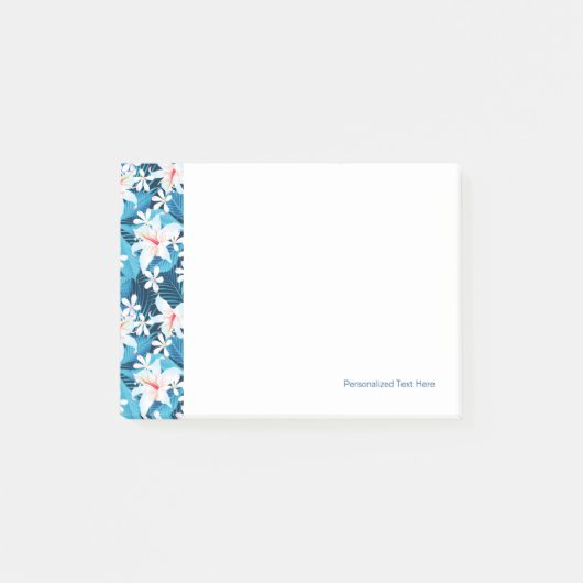 Tropisch Hibiscus Floral Pattern Post-it® Notes (Voorkant)