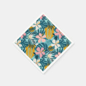 Tropisch Hibiscus Floral Pattern Servet (Hoek)
