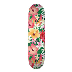 Tropisch Hibiscus Floral Pattern Skateboard