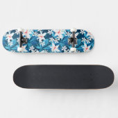 Tropisch Hibiscus Floral Pattern Skateboard (Horizontaal)