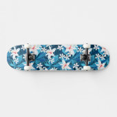 Tropisch Hibiscus Floral Pattern Skateboard (Horizontaal)