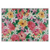 Tropisch Hibiscus Floral Pattern Snijplank (Voorkant)