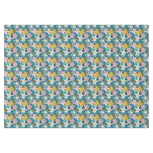 Tropisch Hibiscus Floral Pattern Tafelkleed (Voorkant (Horizontaal))