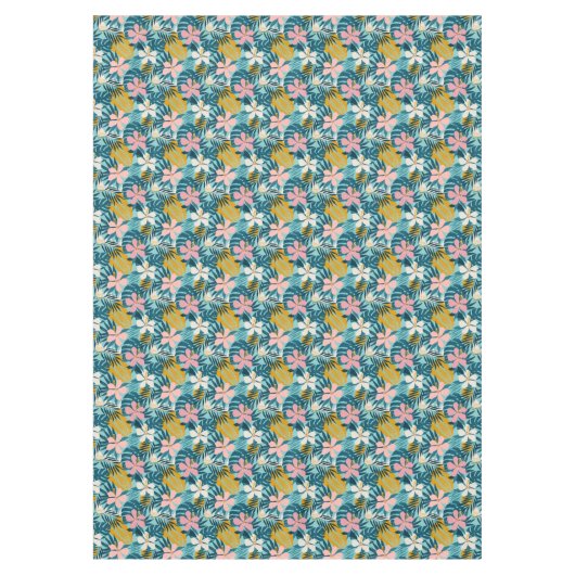 Tropisch Hibiscus Floral Pattern Tafelkleed (Voorkant)