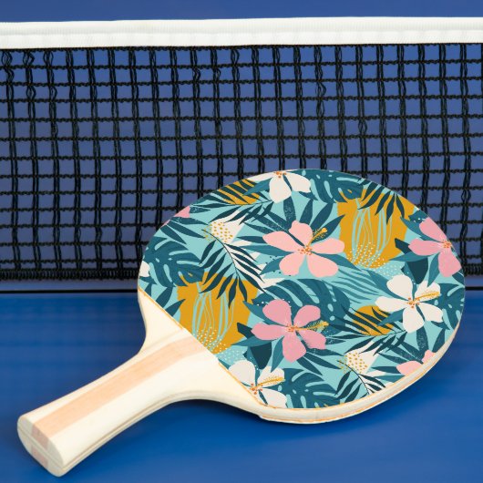 Tropisch Hibiscus Floral Pattern Tafeltennisbatje (Insitu)