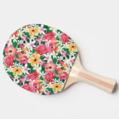 Tropisch Hibiscus Floral Pattern Tafeltennisbatje (Zijkant)