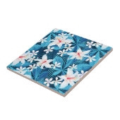 Tropisch Hibiscus Floral Pattern Tegeltje (Zijkant)