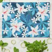 Tropisch Hibiscus Floral Pattern Theedoek (Gevouwen)