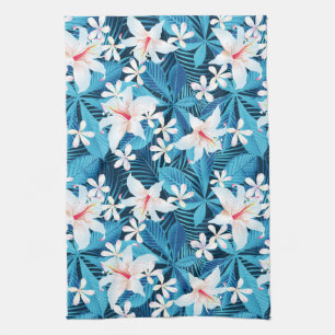Tropisch Hibiscus Floral Pattern Theedoek