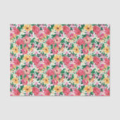 Tropisch Hibiscus Floral Pattern Tissuepapier (Voorkant)