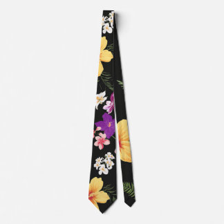 Tropisch Hibiscus Floral Stropdas