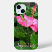 Tropisch Hibiscus Flower Anole Lizard Aangepast Case-Mate iPhone Case (Achterkant)