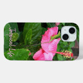 Tropisch Hibiscus Flower Anole Lizard Aangepast Case-Mate iPhone Case (Achterkant (horizontaal))