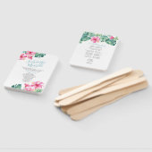 Tropisch Hibiscus Flower Wedding Programme Fan Handwaaier (Niet-gemonteerd)