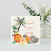 Tropisch Hibiscus Flowers Vrijgezellenfeest Kaart (Staand voorkant)