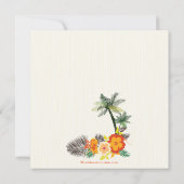 Tropisch Hibiscus Flowers Vrijgezellenfeest Kaart (Achterkant)