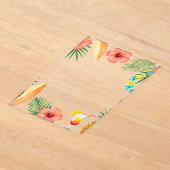Tropisch Hibiscus Frame Aloha Sfeer Acryl Uitnodigingen (Laagn)