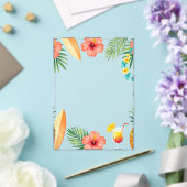 Tropisch Hibiscus Frame Aloha Sfeer Acryl Uitnodigingen (Insitu (Huwelijk))