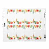 Tropisch Hibiscus Frame Aloha Sfeer Etiket (Full Sheet)