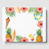 Tropisch Hibiscus Frame Aloha Sfeer Gastenboek (Voorkant)
